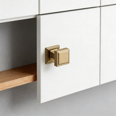 20 Pack Square Cabinet Knobs, Solid Zinc Drawer Pulls With Champagne Bronze Finish, Modern Kitchen Cabinet Hardware For Dresser, Cupboard, Closet And Bathroom