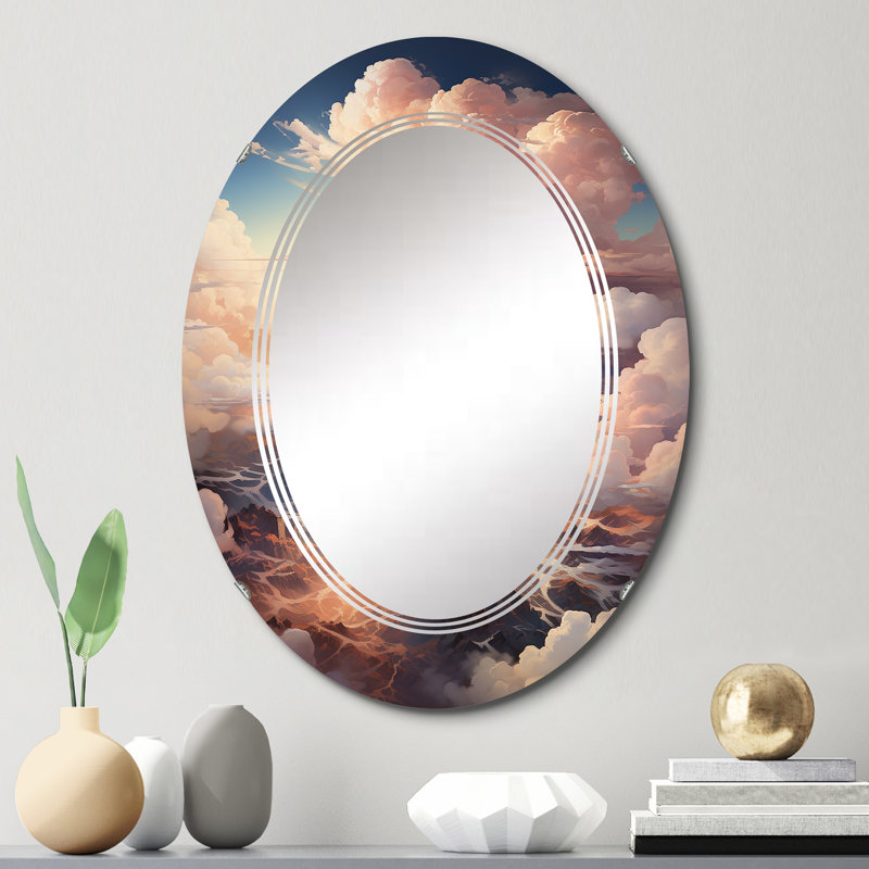 Winston - Miroir mural paysager ovale, 30 po x 20 po