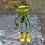 Tuckerman Frog Weather Resistant Metal Garden Statue