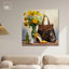 Art mural rétro sur toile jaune-104337465-104337472