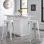 Tabouret de bar et de comptoir en métal de style champêtre rustique Kendraya