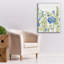 «Epic Graffiti« Botanical Blue VIII »par Silvia Vassileva, art mural sur toile, 26 po x 34 po