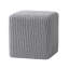 Tabouret de pieds en coton gris doux fabriqué à la main - taille 16,02 pouces, bel extérieur avec éléments, aucun assemblage requis