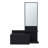 Vienna 23.6" Wide 3-Tier Shelf  Floating  Mirror Console Table, Full Extension Drawer White-767172797