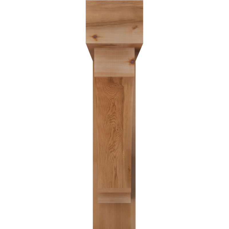 Imperial Block Bracket w/ Offset Brace, 38 x 38, 8"W Western Red Cedar (Rough Sawn)
