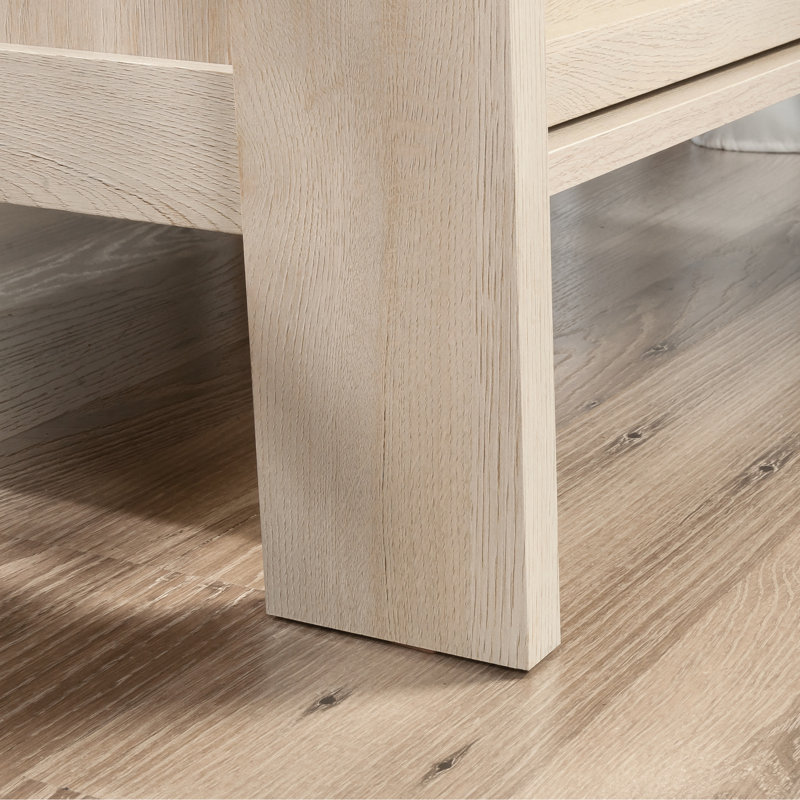 Table de chevet rectangulaire de style brun, 1 tiroir pour un rangement polyvalent, de grandes lampes supérieures, un tiroir à glissement lisse, une finition de tous les côtés, un support de chambre à coucher de longue durée avec décor de surface, solution de rangement,