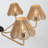 6-Light 38.98" W Boho Style Black Chandelier With Hand-Woven Rattan Shade For Kitchen Island, Dining Room, Entryway, Suitable For Sloped Roof Mounting-1275187079