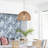 Petit luminaire suspendu 1 lumière Boho Rattan Dome