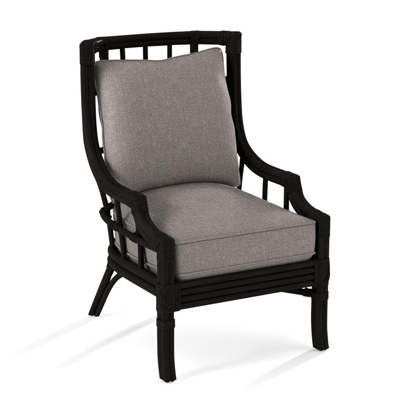 Fauteuil large 28,5 po Seville, Performance gris sucre; 0863-84, Noir antique