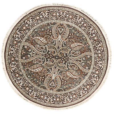 High-Quality Hand-Knotted Aubergine Area Rug