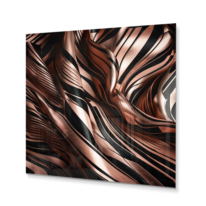 Glam Abstract Wall Decor on Metal, 23" H x 23" W x 1" D