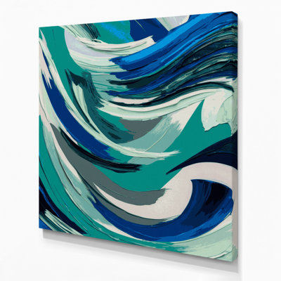 Abstract Landscape 26 Blue Canvas Wall Art
