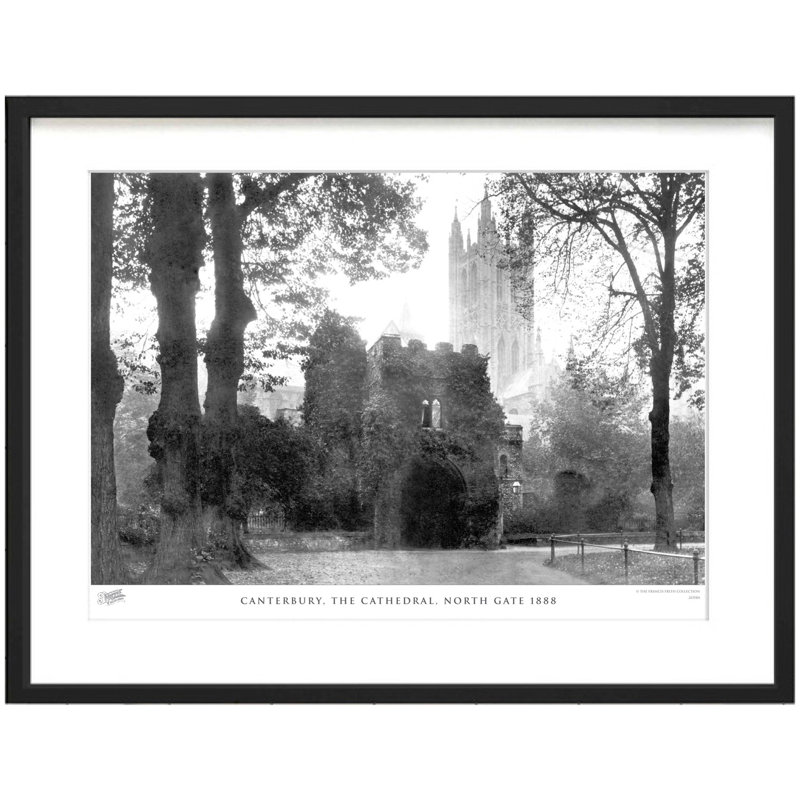 Canterbury, the Cathedral, North Gate 1888 1 Piece Single Picture Frame Wall Art, 28cm H x 36cm W x 2.3cm D