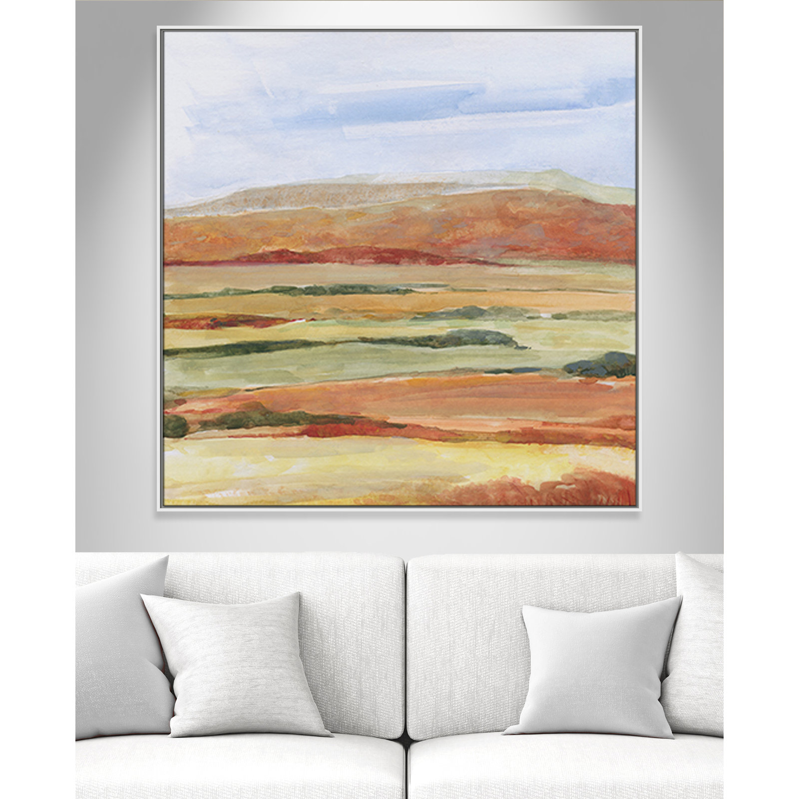 Sedona Magic Print by Sally Swatland, 46.5" H x 46.5" W x 2" D, White
