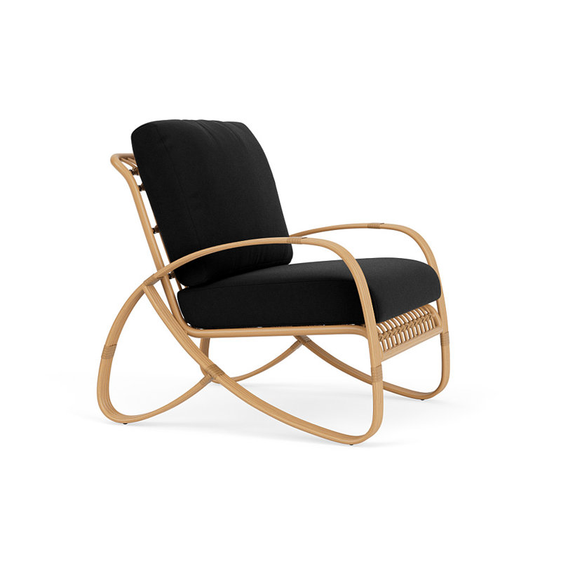 Riviera Outdoor Lounge Chair, Canvas Black