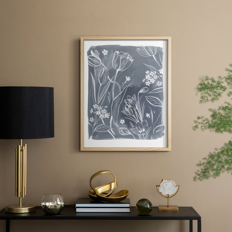 Early Spring Blooms I Framed Print - Solid Wood, 21" H x 17" W, Natural Framed