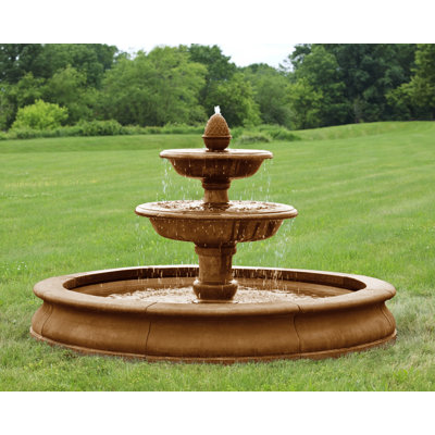 Beaufort Outdoor Concrete / Cement Floor Fountain