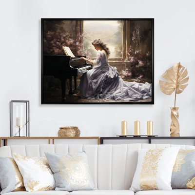 Grey Beige Music Melodic Harmony - Music Large Wall Art