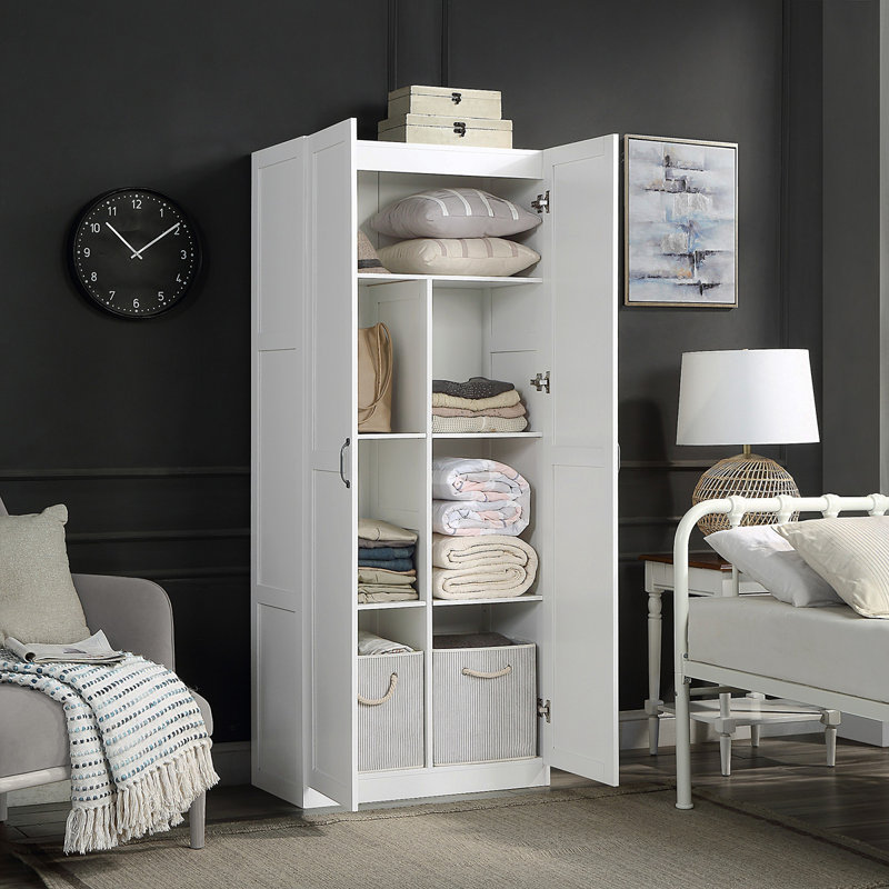 Armoire de rangement blanche Hopkins 30 po (7 tablettes), Blanc