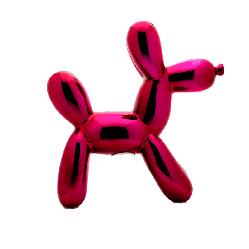 Plus Ceramic Dog Piggy Bank, Plum, 12" H x 4" W x 12" D