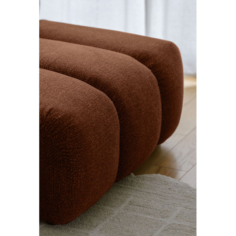 Shell Corner Sofa , Orange, 6, Right Hand Facing