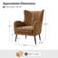 Fauteuil à oreilles transitionnel en chenille l 29,25 po Desilva-131101677
