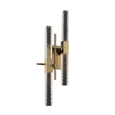 Apollo 1 LT Brushed Champagne Gold/Clear Wall Sconce Allegri