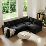 95.4'' Upholstered Sofa, Cloud Couch Modular Sectional Sofa Couch for Living Room Bedroom