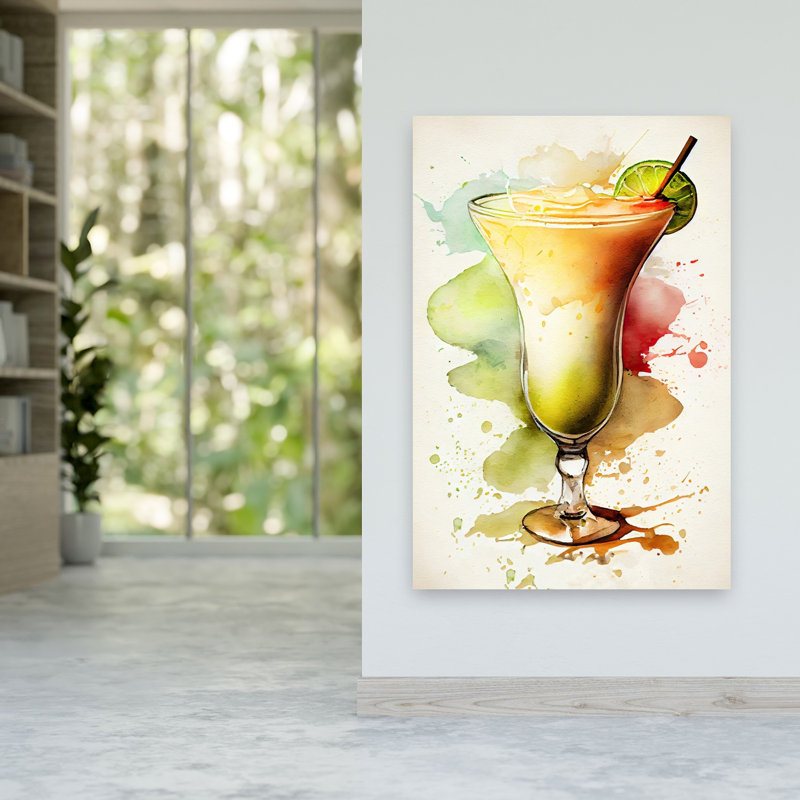 Drinks Cocktail, impression d'art mural contemporain, H 60 po x l 40 po