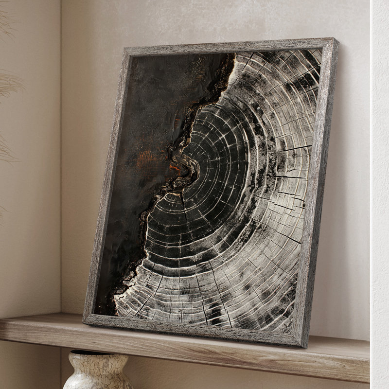 ABSTRACT Series CXCIV, reproduction encadrée - bois massif, H 15 po x l 12 po
