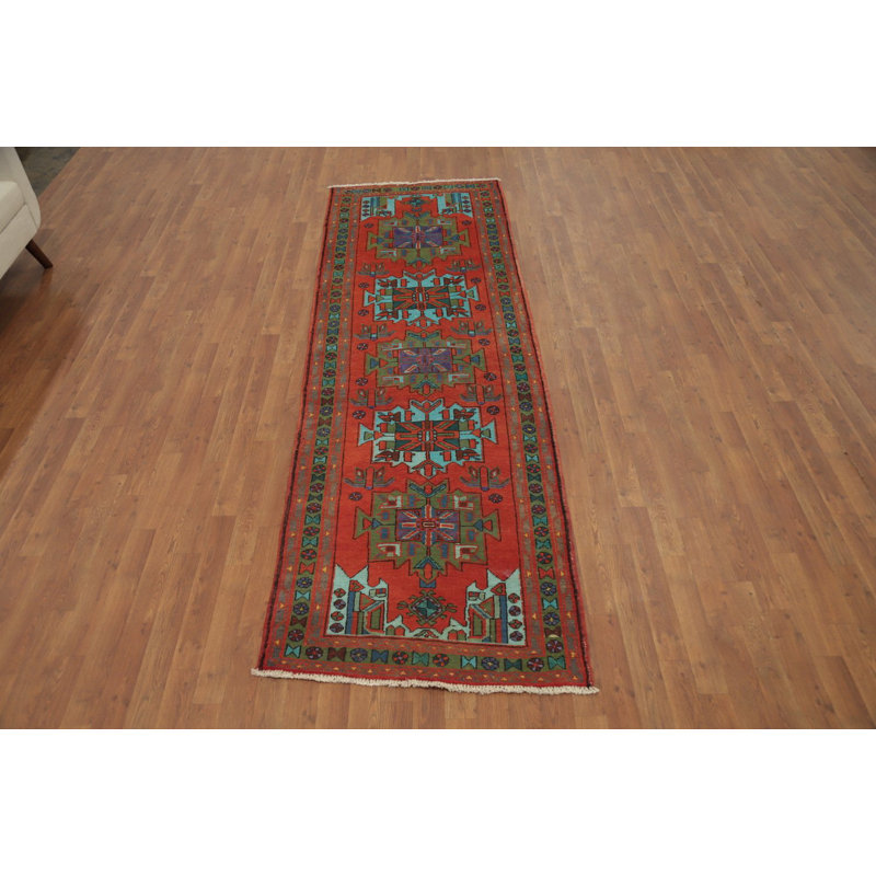 Geometric Traditional Runner Rug 3x10