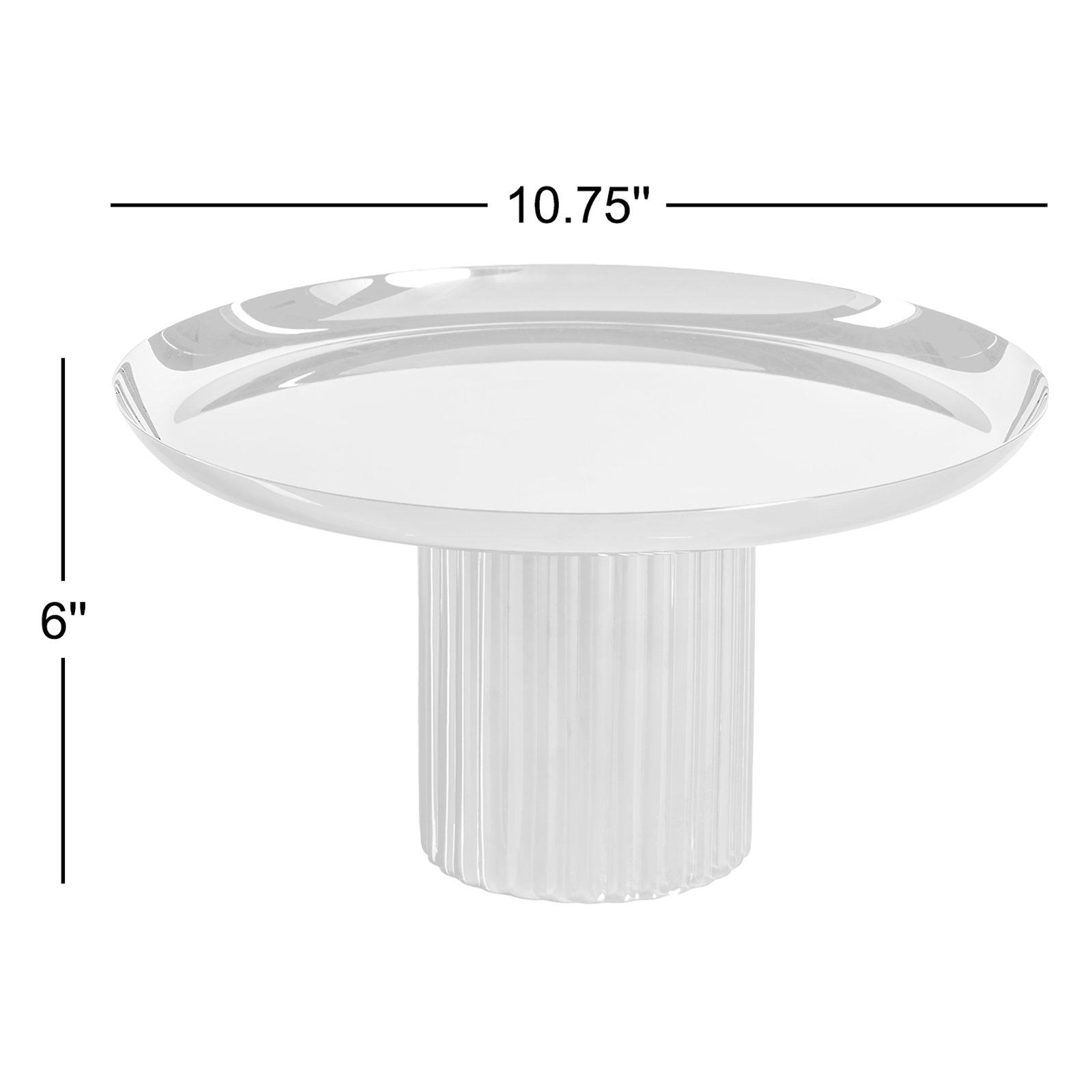 Latis Polished Stainless Steel Footed Cake Stand, Nickel