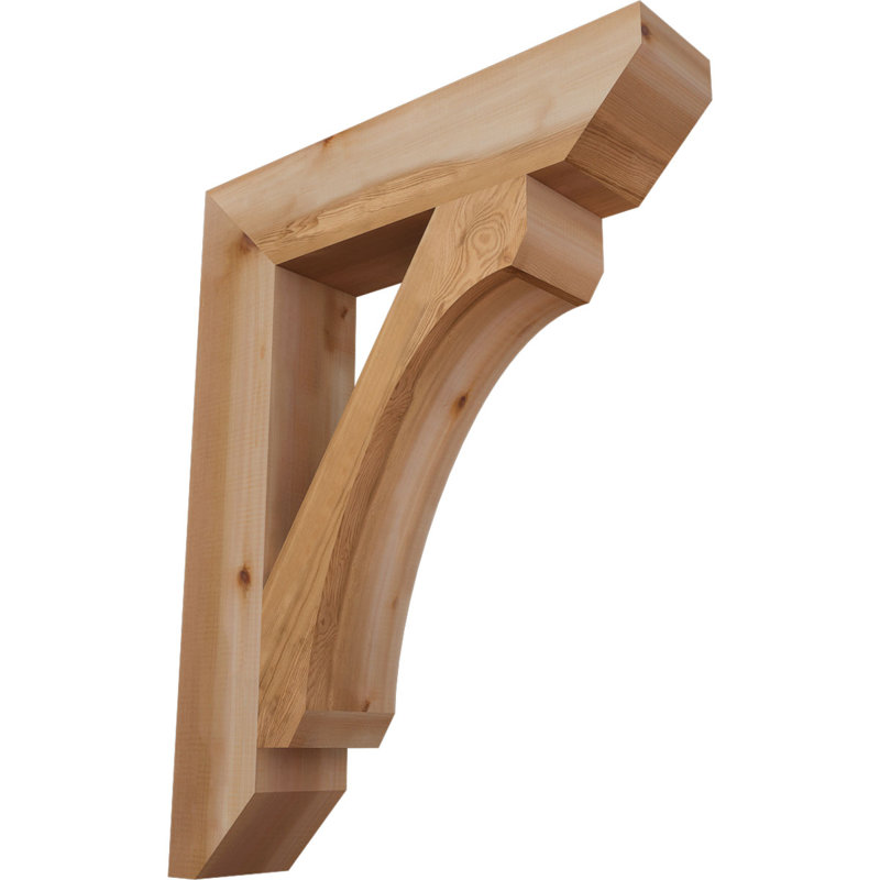 Wood Bracket/Corbel, 36" H x 5.5" W x 28" D, Western Red Cedar (Smooth)