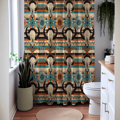 Zavhary Striped Shower Curtain