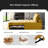 Upholstered 39 " Linen Sofa Bed-1009329100