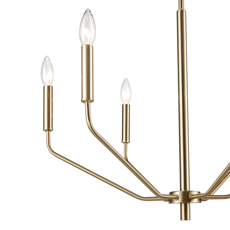 6 lumières 24 po Lustre moderne doré