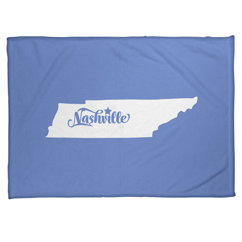 Jeté polaire tennessee nashville, l 62,5 po x L 82,5 po, bleu