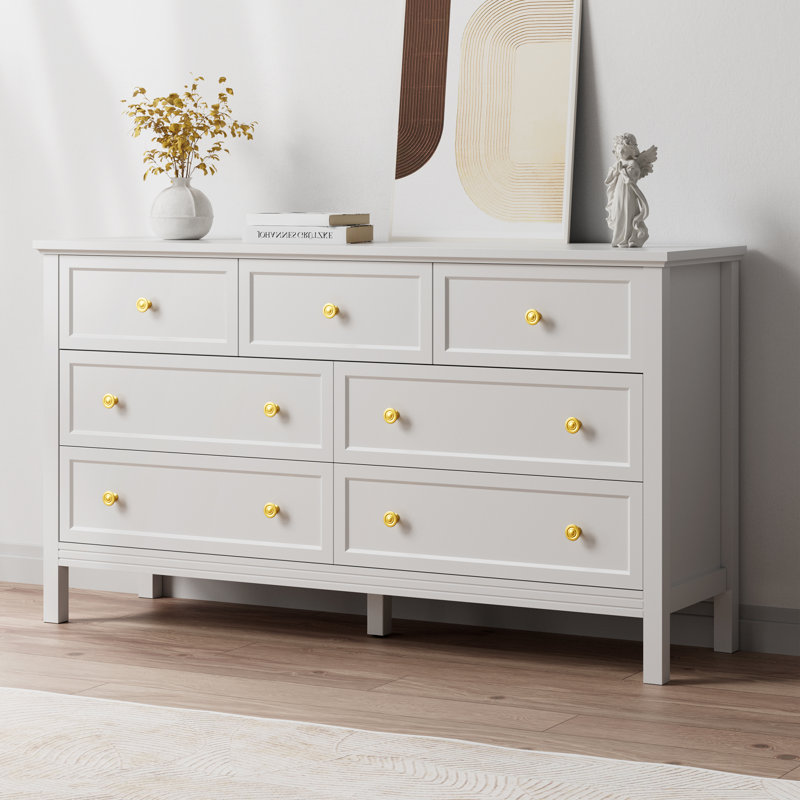 gold dresser & Cream Lacquer Vanity and Mirror A boxy frame with a smooth black finish presents a bold HD-8016 DRESSER/BUFFET Homey
