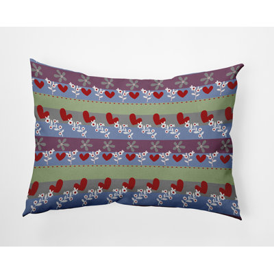 Coussin décoratif en polyester floral
