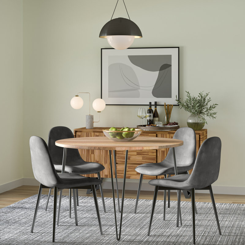 Hunter 45" Natural Mango Wood Round Dining Table