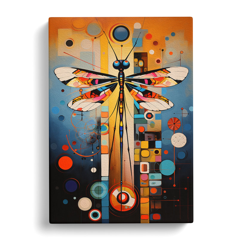 Dragonfly Dadaism - Wrapped Canvas, 76cm H x 50cm W x 3cm D