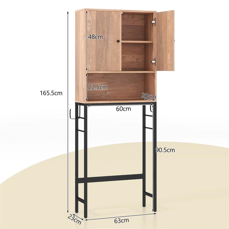 Aadhith Over The Toilet Storage, Brown