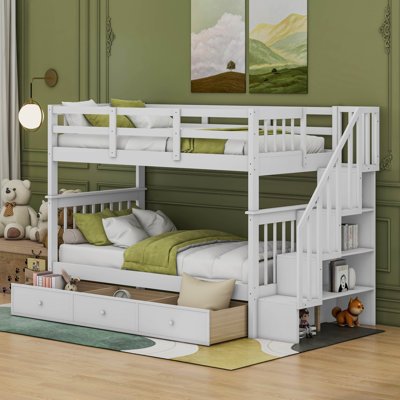 Hawah Kids Twin Over Twin Bunk Bed