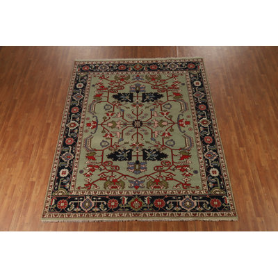 Green Wool Traditional Oriental Area Rug 8x10