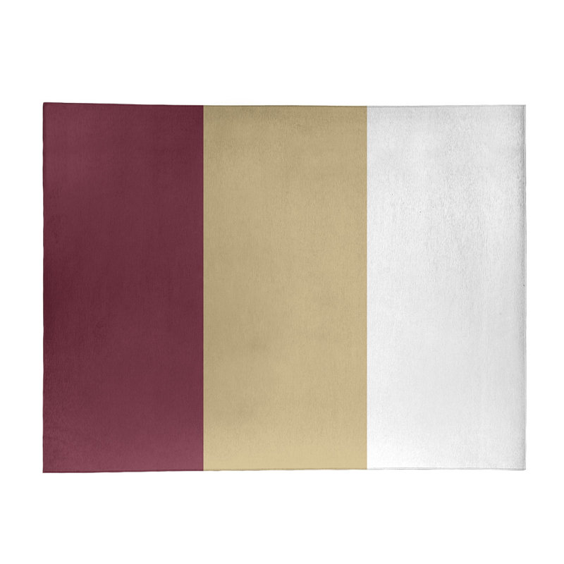 Tapis de zone rouge/beige, Rectangle 4 pi x 6 pi
