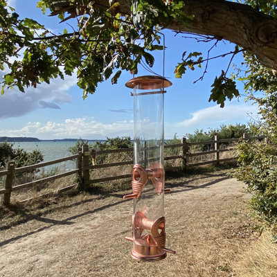 Garlen Metal Hanging Tube Bird Feeder
