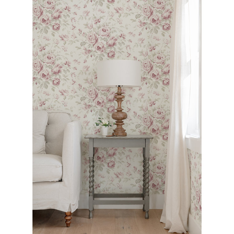 Rouleau de papier peint L 33 pi x l 20,5 po Ferd, Rose