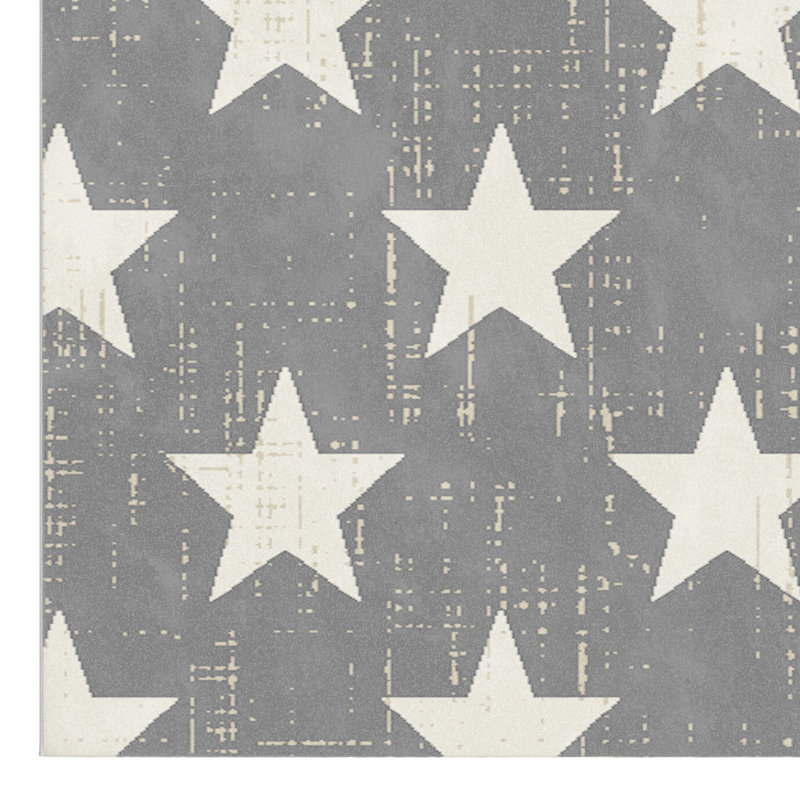 Henriko Star Rug, Rectangle 160 x 230cm, Gray
