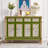 Green Solid + Manufactured Wood Shoe Storage Bench