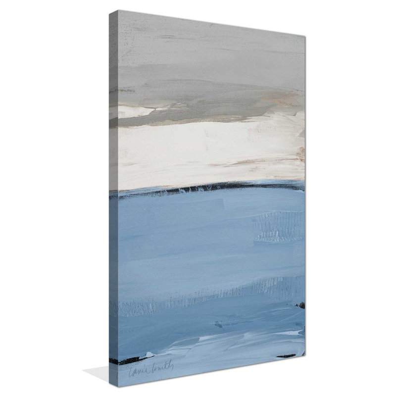 " Blue Flatlands I " Painting Print, 40" H x 18" W x 1" D